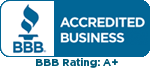 BBB | Accredited Business | BBB Rating: A+ | Since Aug 2013 | As Of 03/02/20 | Click For Profile | BBB Rating: A+